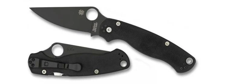 Para-Military2 Knife Black PlainEdge