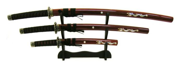 Burgundy Dragon Samurai Set