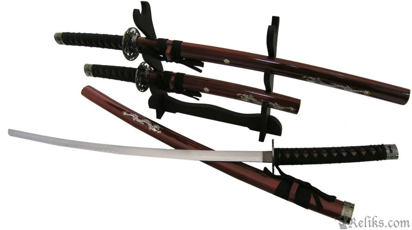 Burgundy Dragon Samurai Set - Image 3