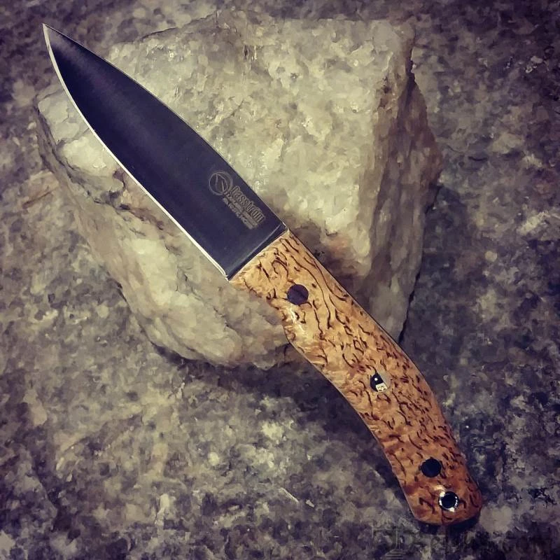 No.10 Stabilised Curly Birch Knife - Image 2