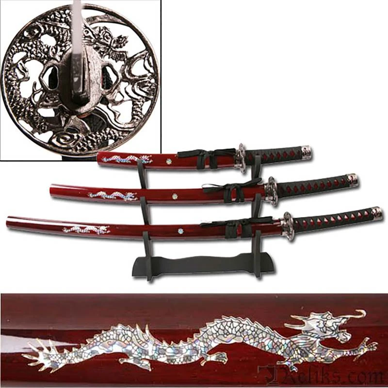 Burgundy Dragon Samurai Set - Image 2