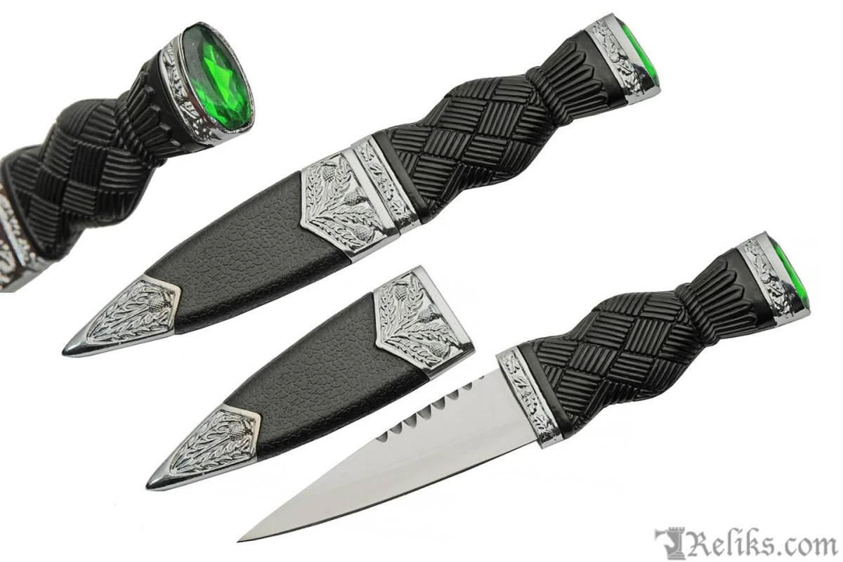 Sgian Dubh - Green Stone - Image 3