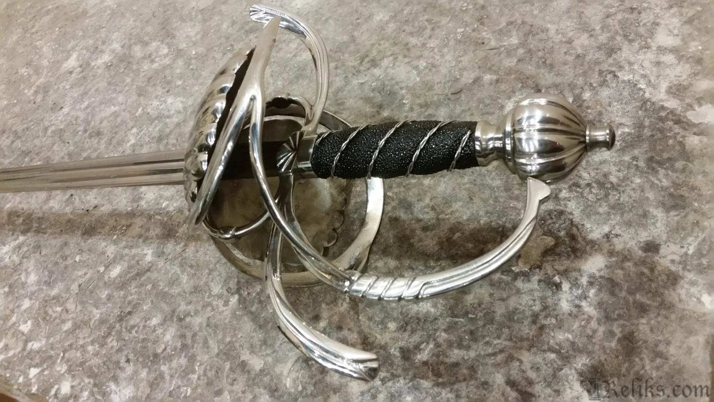 Cold Steel Ribbed Shell Swept Hilt Rapier - Image 3